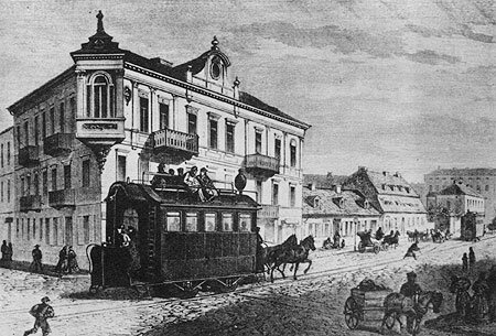Widok ulicy Marszałkowskiej w roku 1867.