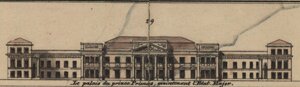 Pałac Prymasowski wg litografi Leonarda Schmidtnera z 1825 roku.